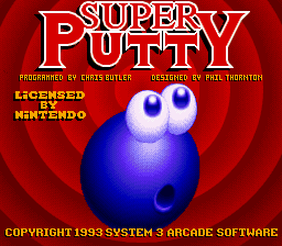 Super Putty (USA) Title Screen